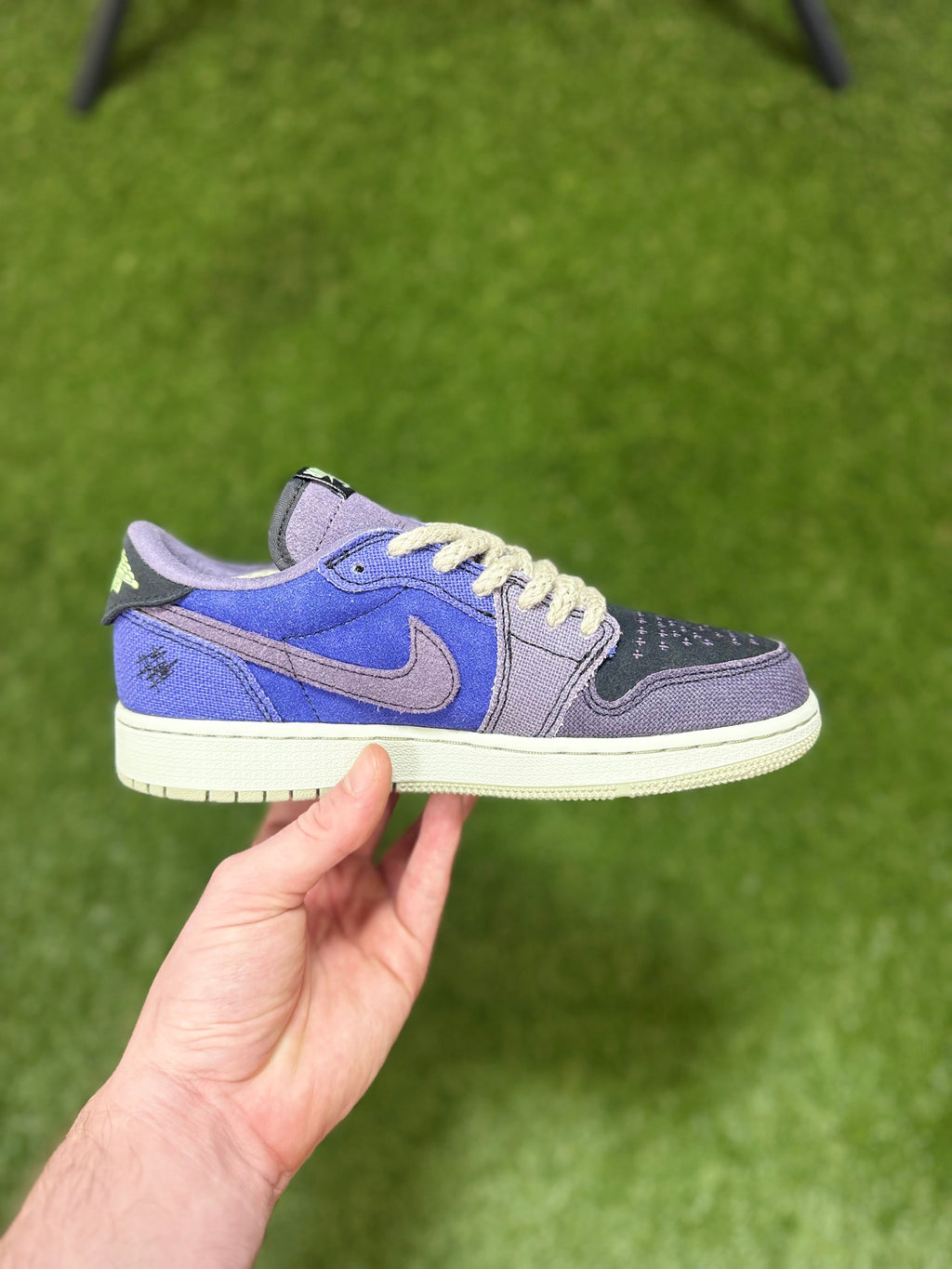 Youth Zion Williamson x Air Jordan 1 Retro Low OG 'Voodoo Alternate size 4.5Y (Damaged Box)