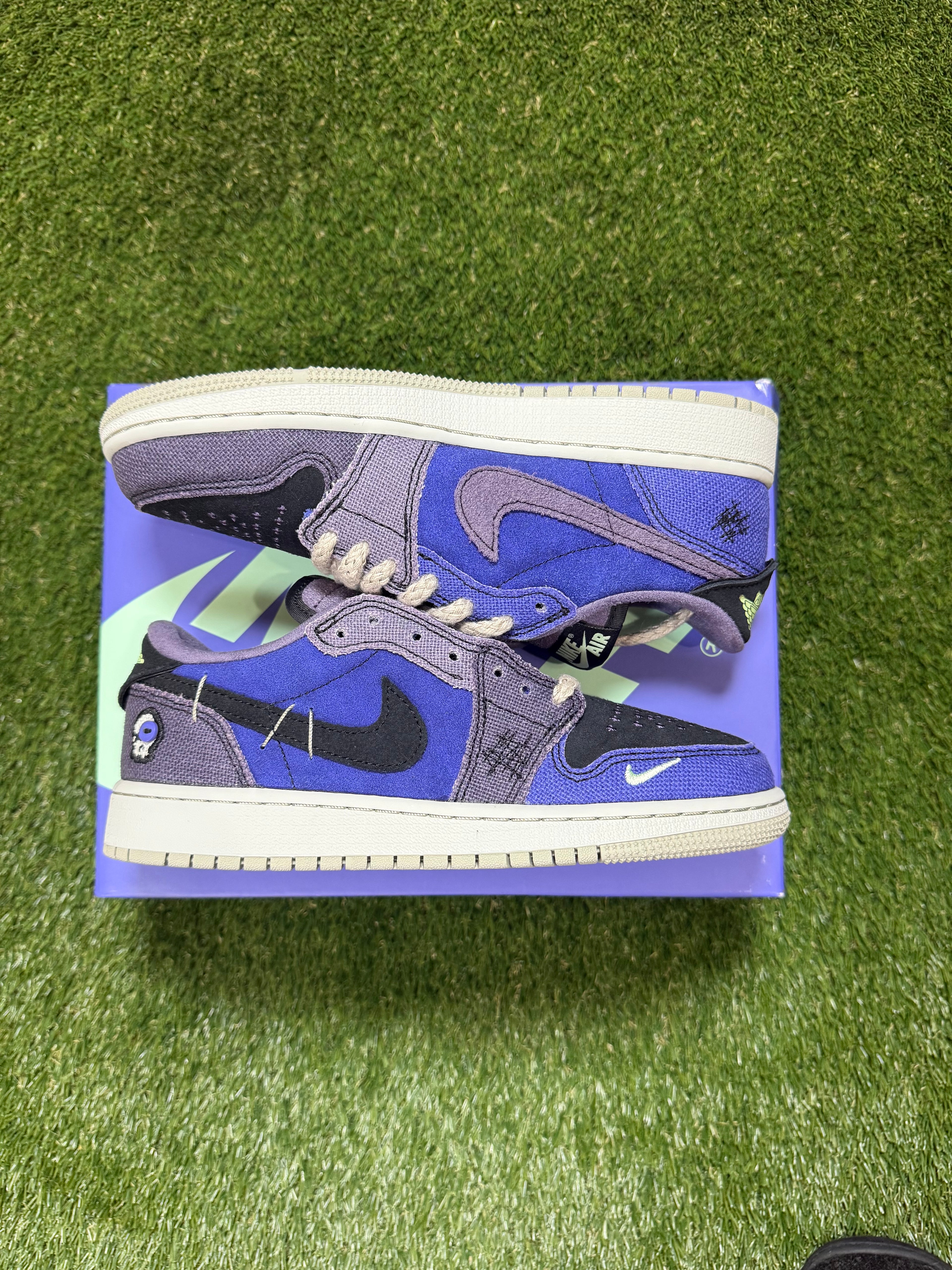 Youth Zion Williamson x Air Jordan 1 Retro Low OG 'Voodoo Alternate size 4.5Y (Damaged Box)