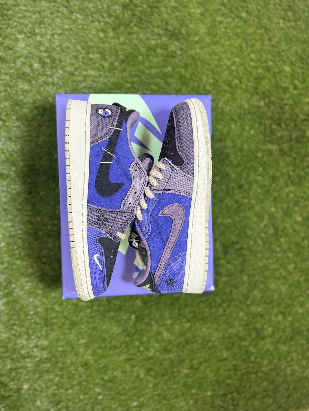 Youth Zion Williamson x Air Jordan 1 Retro Low OG 'Voodoo Alternate size 4.5Y (Damaged Box)