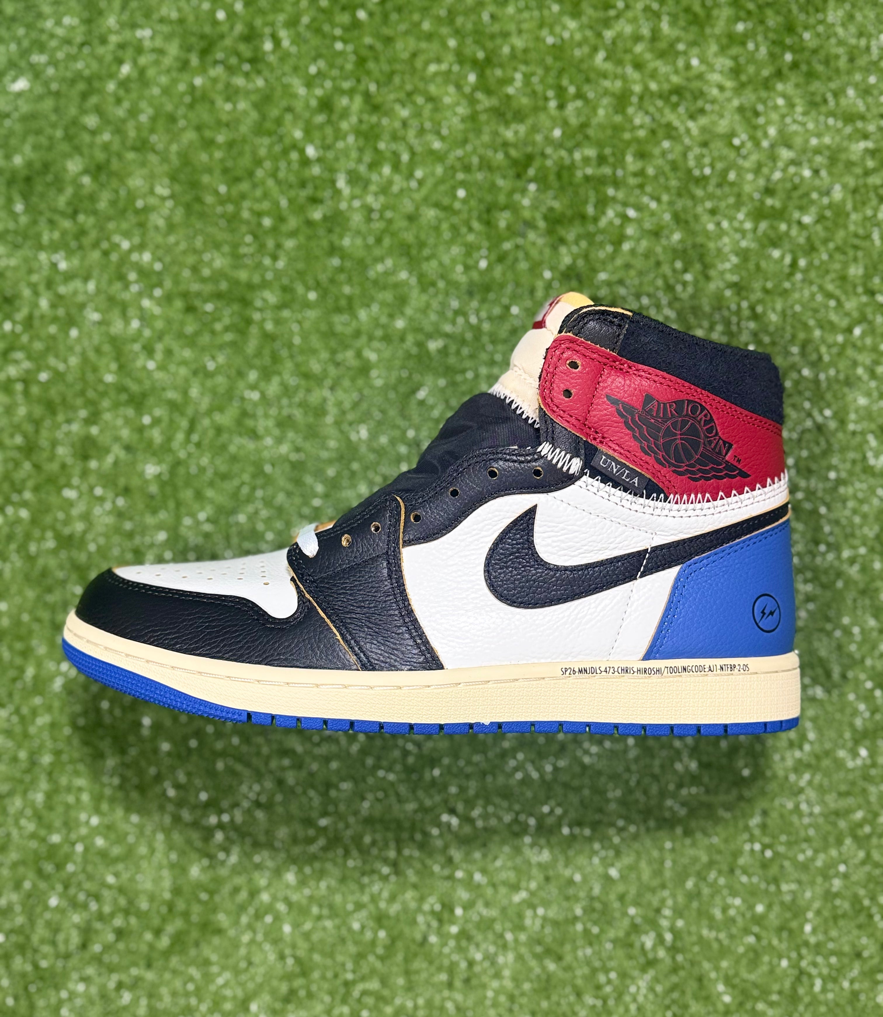 Jordan 1 Retro High OG SP Fragment x Union LA Varsity Red Sport Royal