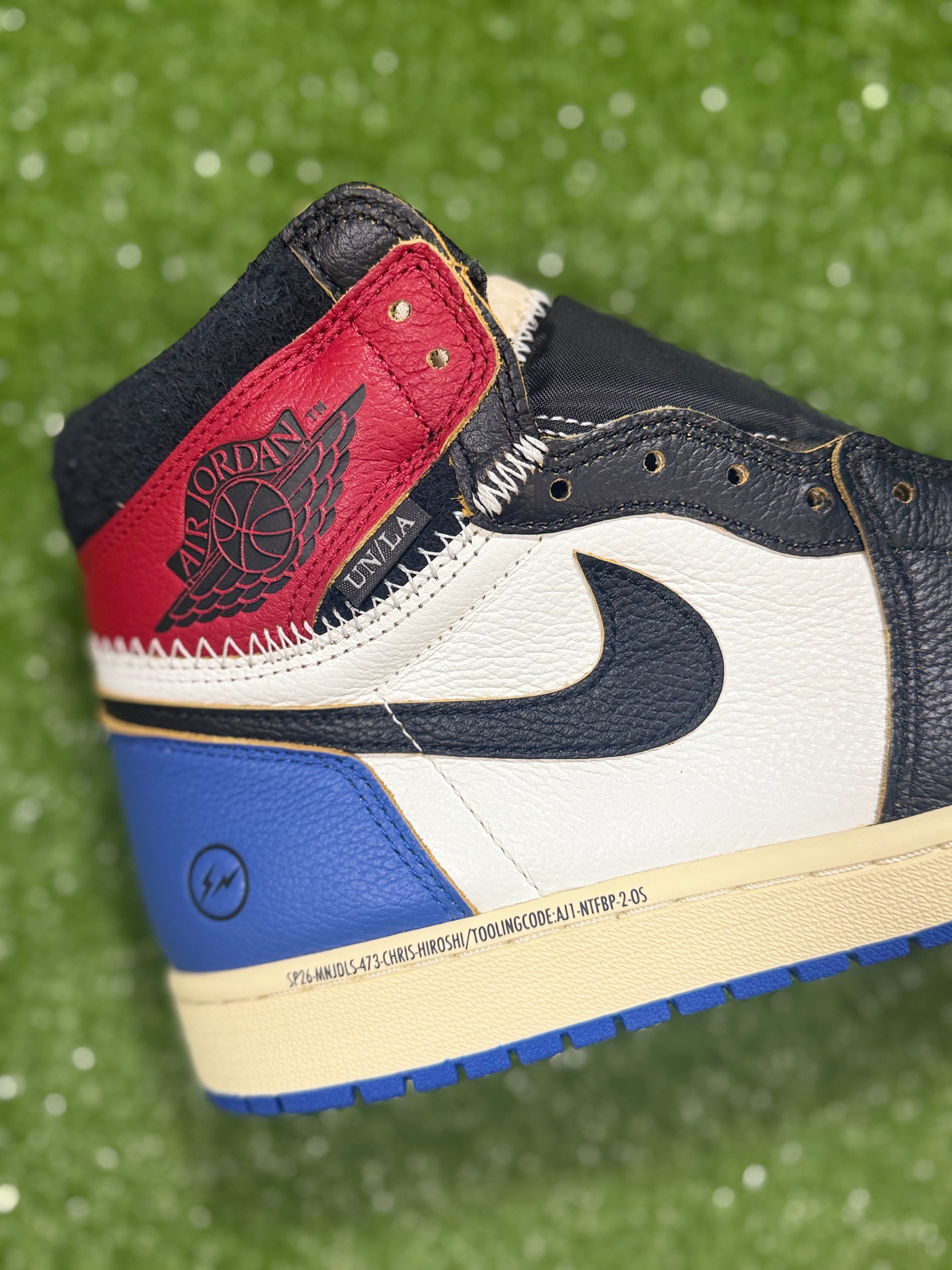 Jordan 1 Retro High OG SP Fragment x Union LA Varsity Red Sport Royal