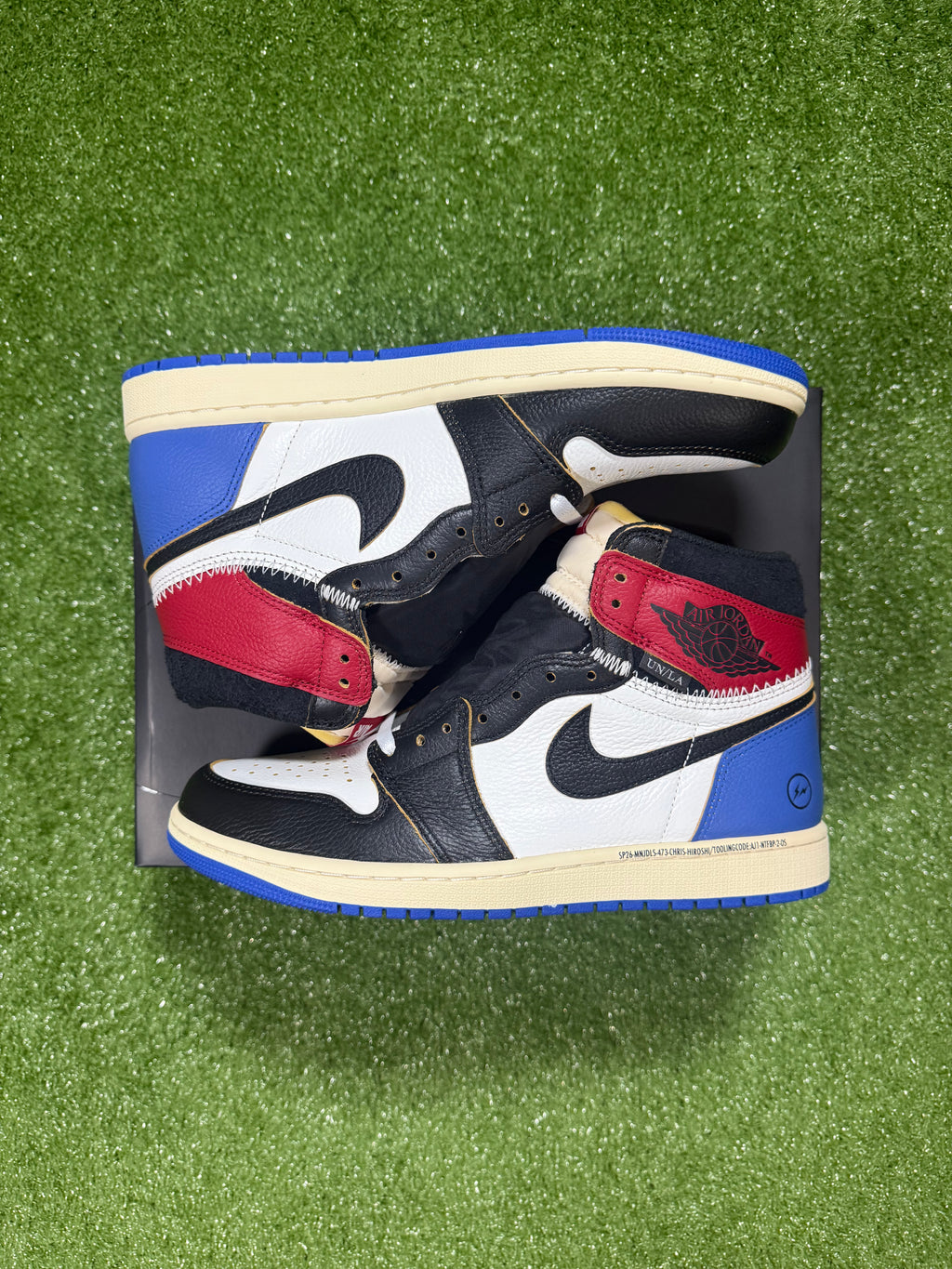 Jordan 1 Retro High OG SP Fragment x Union LA Varsity Red Sport Royal