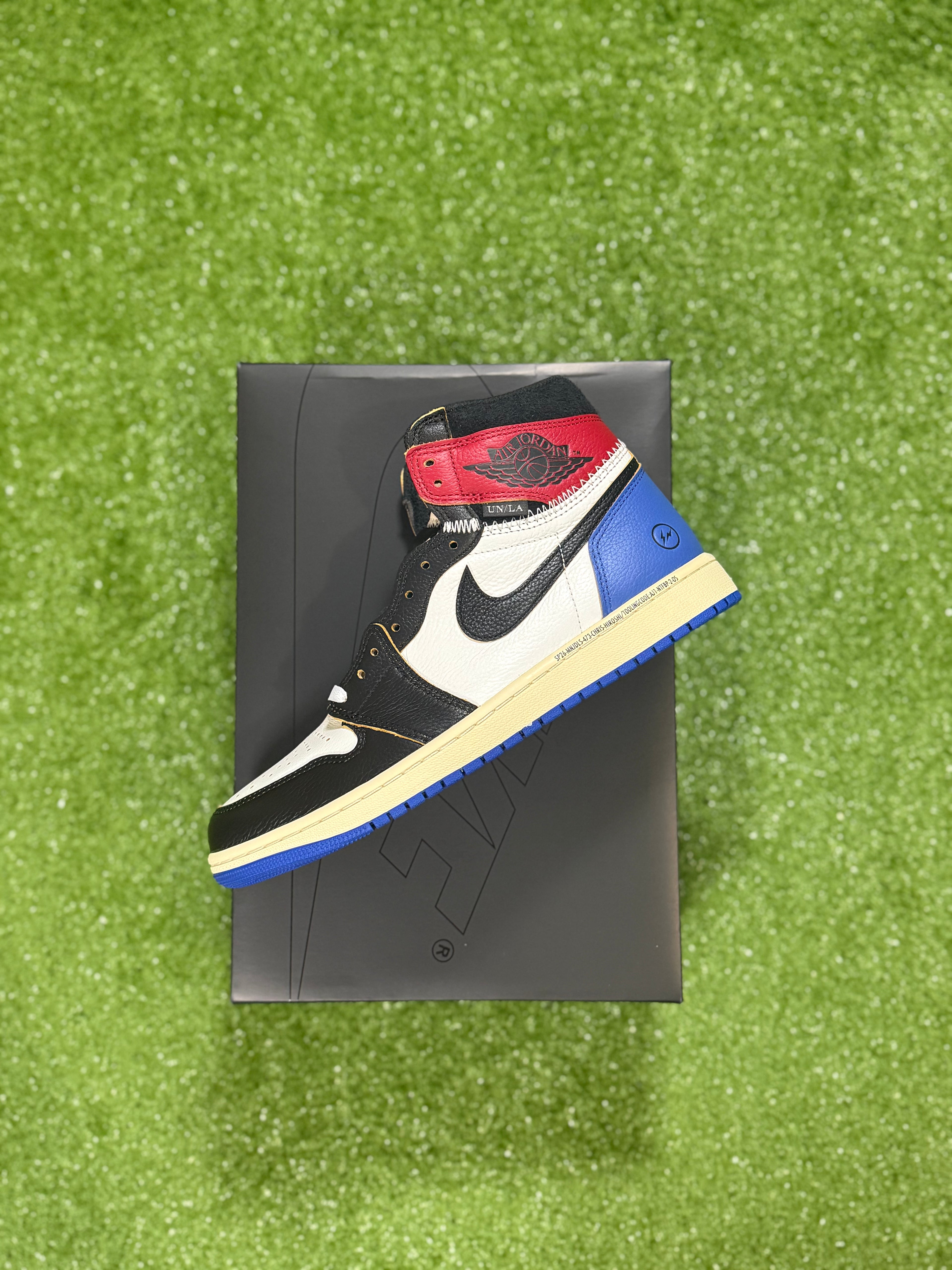 Jordan 1 Retro High OG SP Fragment x Union LA Varsity Red Sport Royal
