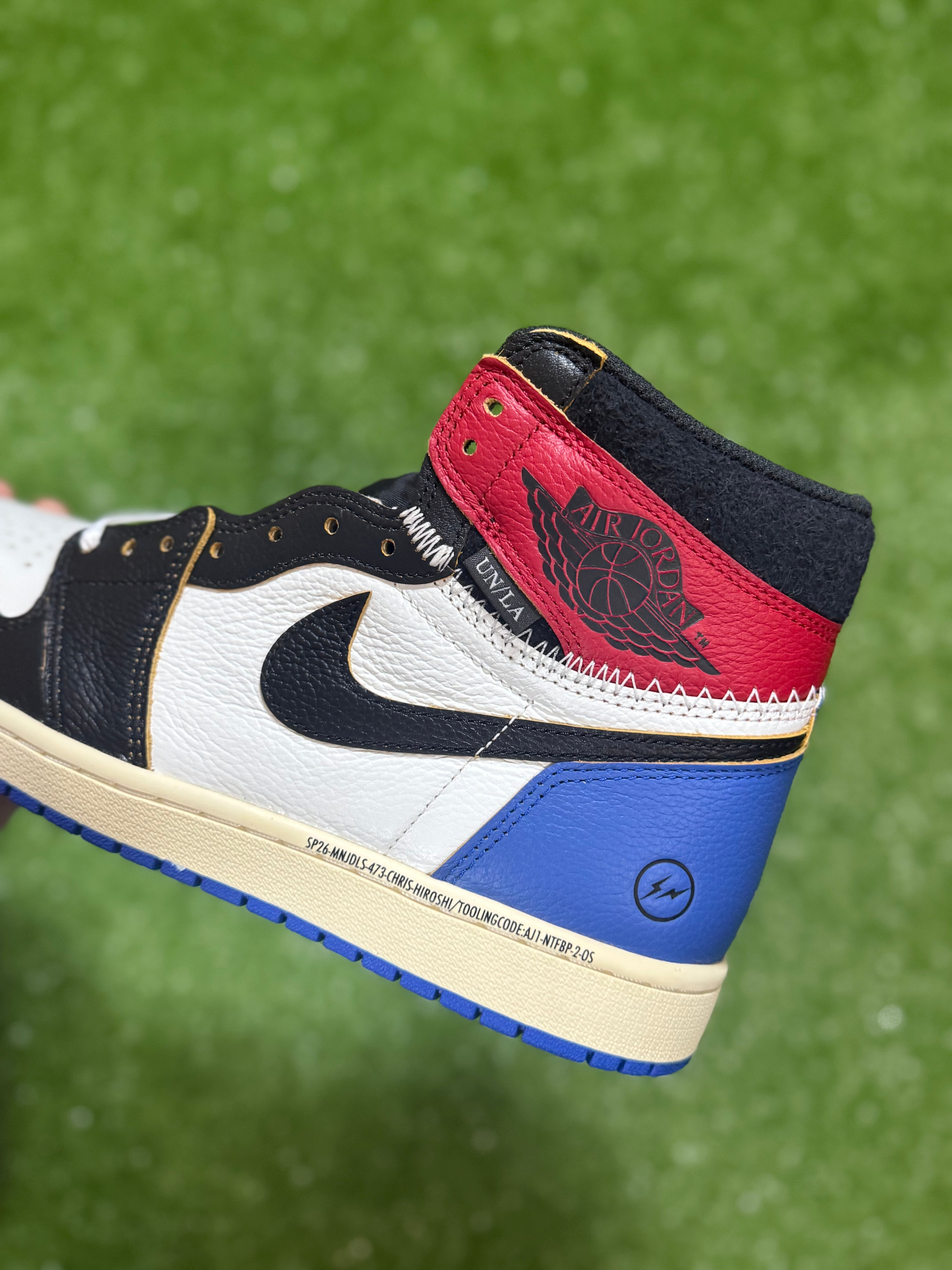 Jordan 1 Retro High OG SP Fragment x Union LA Varsity Red Sport Royal